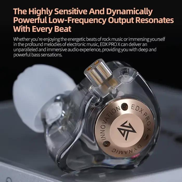 KZ EDX PRO X écouteurs filaires lecteur dynamique HiFi stéréo basse son écouteurs musique suppressio