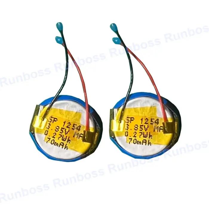 Batterie Rechargeable 70mAh 3.85V 1254 pour écouteurs JBL Tune 230NC 230 NC T230NC TWS, casque d'éco