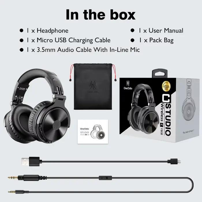 Oneodio-Casque d'écoute sans fil Pro-C, avec pilotes en néodyme 50mm, 110 heures de temps de jeu, BT