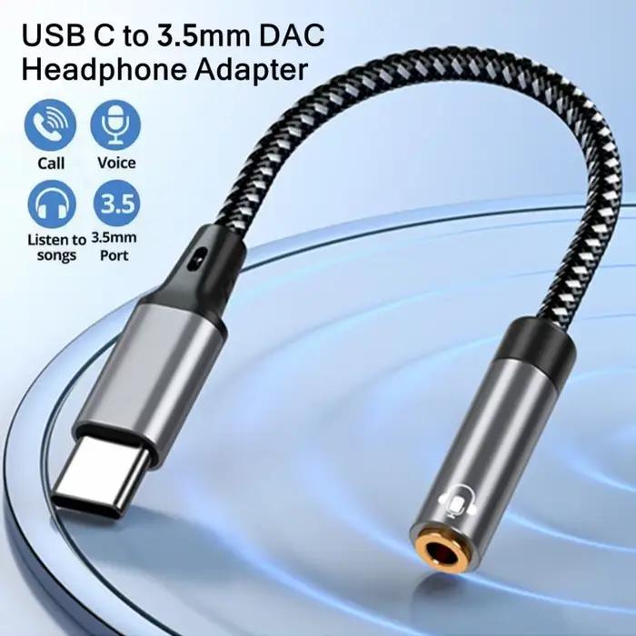Câble Audio Jack 3.5 type-c, adaptateur USB Type C à 3.5mm Aux pour Macbook Air Huawei Xiaomi Samsun