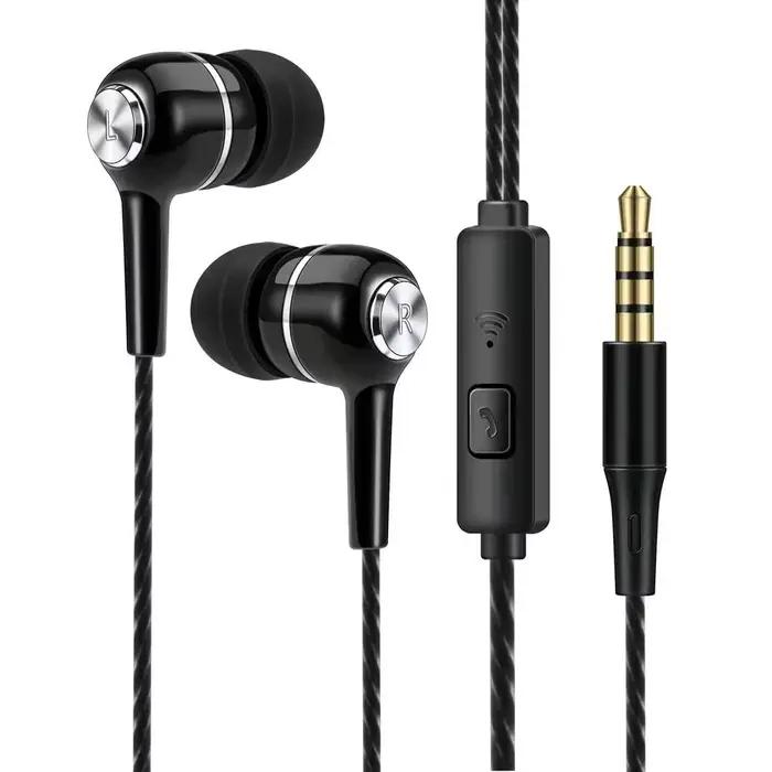 Écouteurs intra-auriculaires stéréo, oreillettes avec Microphone, 3.5mm, portables, universels, HiFi