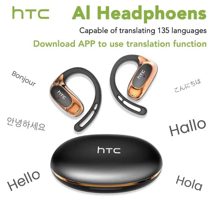 HTC NE35 Bluetooth V6.0 AI traduction écouteurs OWS Sport casque réduction du bruit appels sans fil 