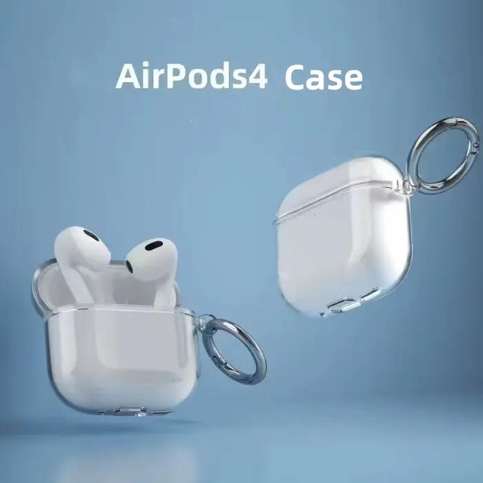 Étui transparent pour écouteurs, compatible avec Apple AirPods 4 génération, housse de protection en
