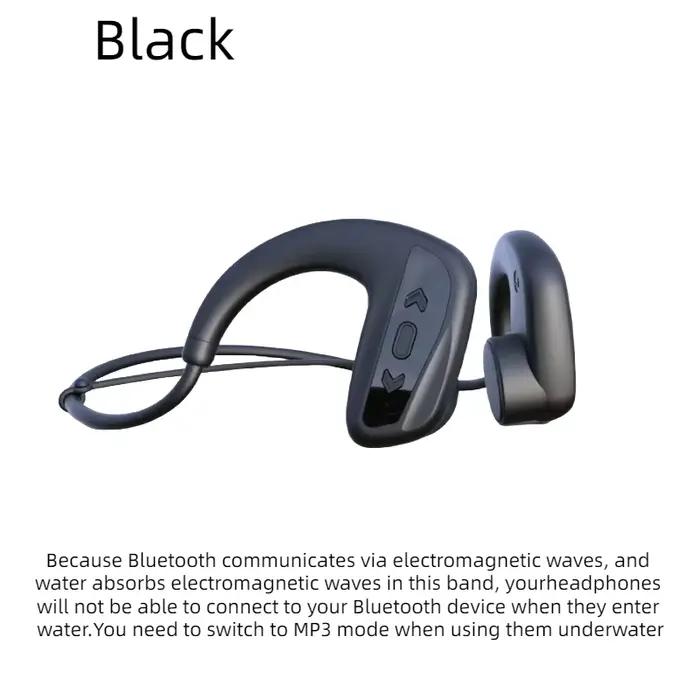 Écouteurs de natation étanches IPX8 à conduction osseuse, Bluetooth 5.4 sans fil, lecteur MP3 32 Go,