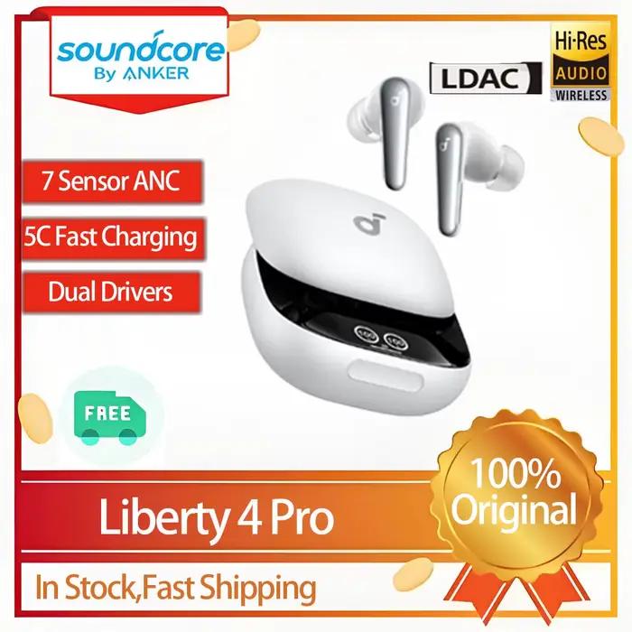 Écouteurs TWS Soundcore Original Liberty 4 Pro avec Réduction Active du Bruit (ANC) Réglable par Bar