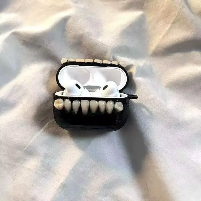 Airpods1/2 tendance universel 4 3 2 1 Pro 3 Pro 2 Pro stéréo requin sac à dos Bluetooth écouteur étu