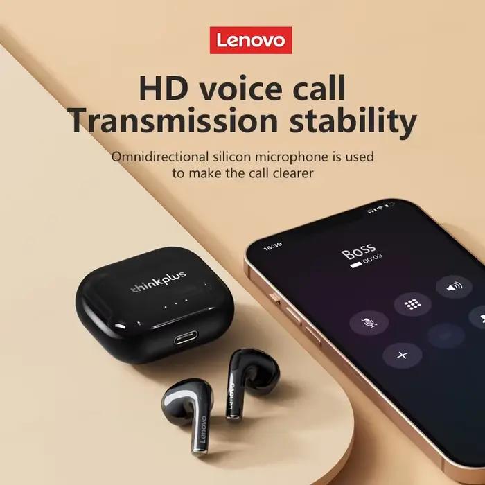 Lenovo-Casque sans fil Bluetooth LP40 Plus, son HiFi, écouteurs de sport stéréo avec micro, écouteur