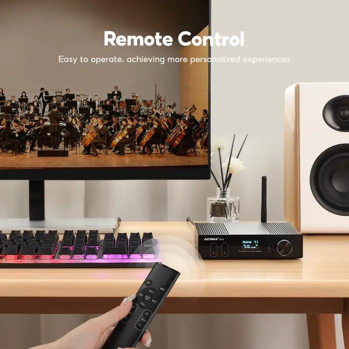 AIYIMA-Amplificateur audio D03 Bluetooth 5.0, 150W x 2, stéréo HiFi 2.1, puissance sonore numérique 