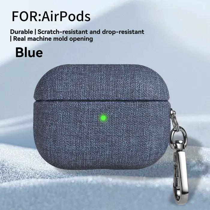 Housse rigide de luxe en tissu véritable pour Airpods Pro 3 Pro2, étui pour écouteurs coloré tout co