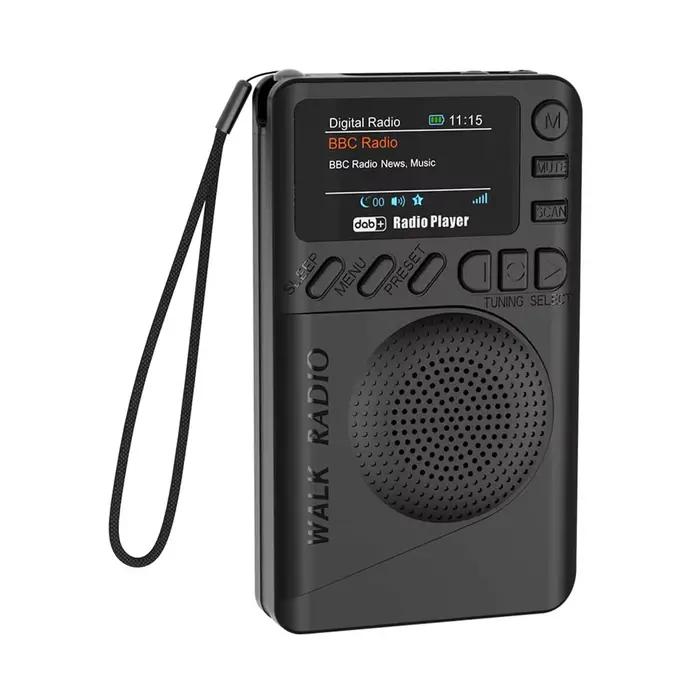 Mini Radio numérique DAB FM avec prise casque, écran couleur, Radio de poche BT5.0, haut-parleur de 