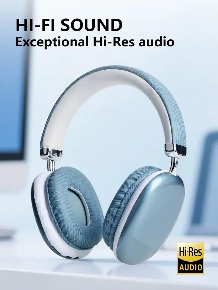 Casque Bluetooth sans fil supra-auriculaire HiFi pour musique et jeux