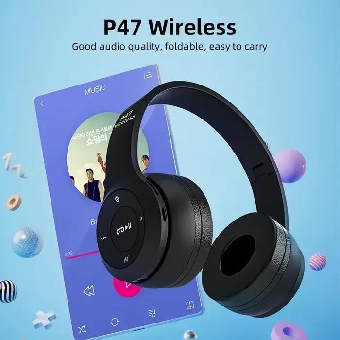 Casque de jeu Bluetooth 5.0 sans fil pour sport de plein air compatible avec iPhone Samsung PC et accessoires de jeu pliable pour hommes femmes occasions spéciales