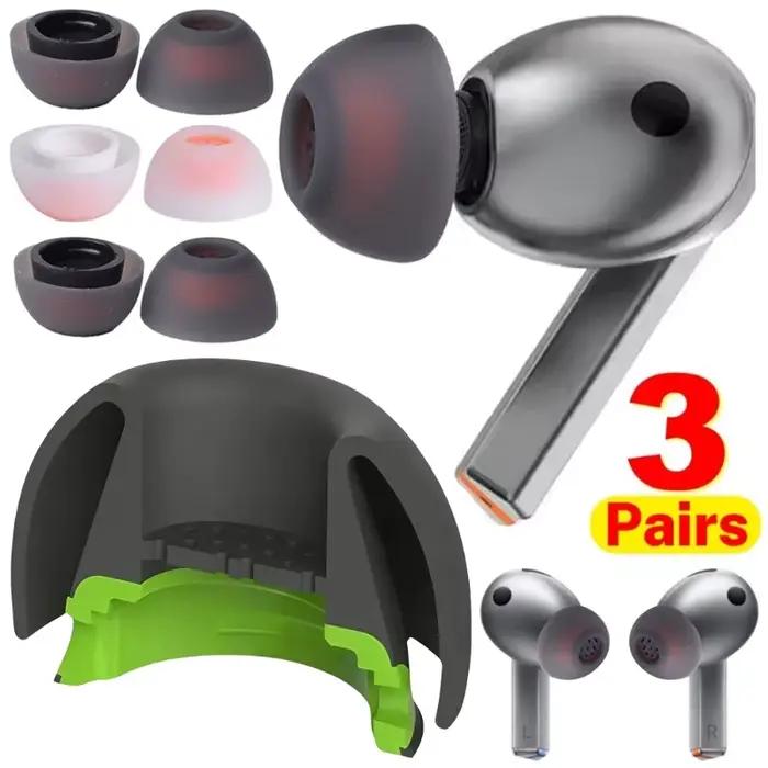 3 paires d'embouts d'écouteurs en silicone pour Samsung Galaxy Buds 3 Pro