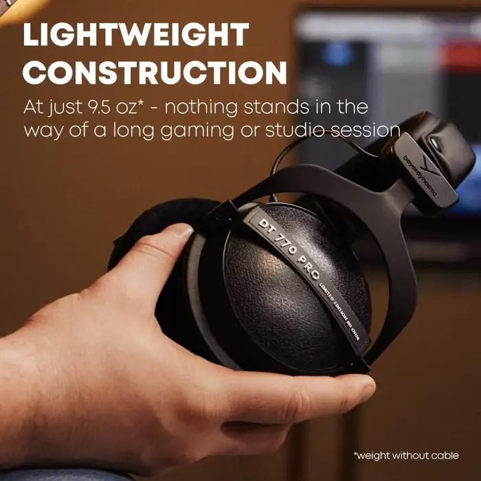 Casque de studio Beyerdynamic DT770 PRO conduction fermée audio haute résolution pour enregistrement mixage occasions professionnelles amateurs