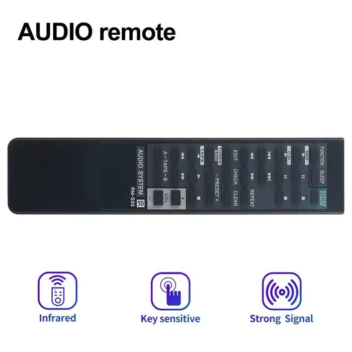 Télécommande RM-S33 pour système audio Sony HCDH801 MHC-701 C701 successifs MHC-801 MHC-S30 C801