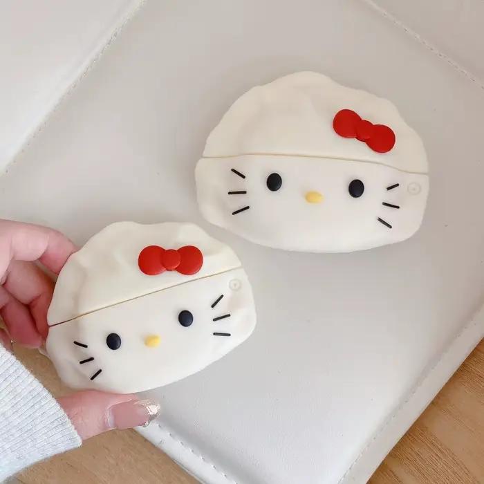 Pour Airpods 1 2 3 4 Pro Pro 2 délicieux mignon boulette chat écouteur oreille sac étui avec crochet boucle