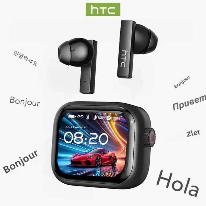 [Tela Ultra HD] HTC NE40 écouteurs Bluetooth V6 TWS sport casque sans fil AI traducteur