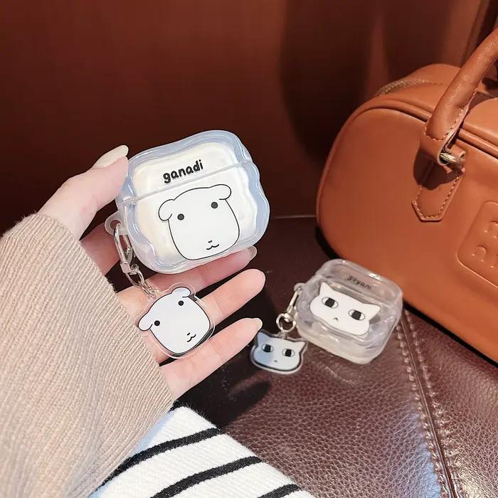Étuis pour écouteurs Bluetooth avec motif de chiot mignon et chaton adorable