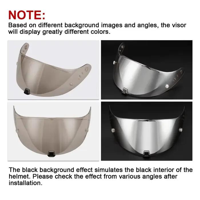 Visière de casque de moto teinte