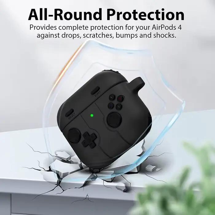 Étui en silicone antichoc pour AirPods dessin animé 3D manette de jeu couvercle de boîte protection anti-choc pour AirPods 1 2 3 2021 AirPods Pro 2 occasions spéciales