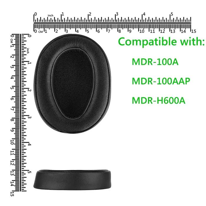 Oreillettes pour Sony MDR-100A MDR-100AAP MDR-H600A Casque Remplacement Oreille Coussin