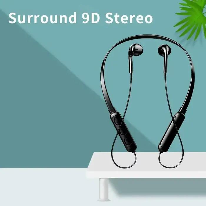 Écouteurs tour de cou Perfell Bluetooth 5.0 pour musique immersive et réduction du bruit, idéal pour activités sportives et utilisation quotidienne