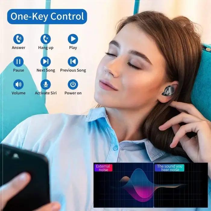 Écouteurs Bluetooth 5.4 sans fil 100h d'autonomie IPX7 résistants à la transpiration pour iPhone Android et ordinateur portable occasions quotidiennes et sportives