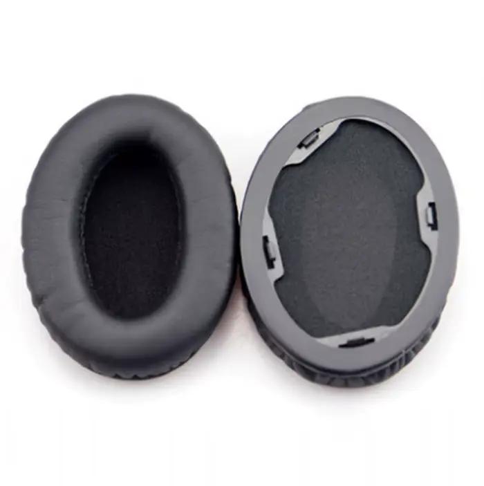 Coussinets d'oreille de remplacement doux et confortables pour écouteurs Beats By Dr Dre Studio 1.0 en cuir protéique noir et blanc pour amélioration de l'audio et du confort