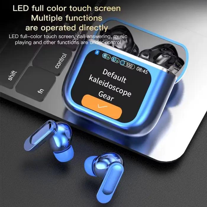 Écouteurs sans fil Bluetooth 5.4 LED affichage casque de jeu Sport