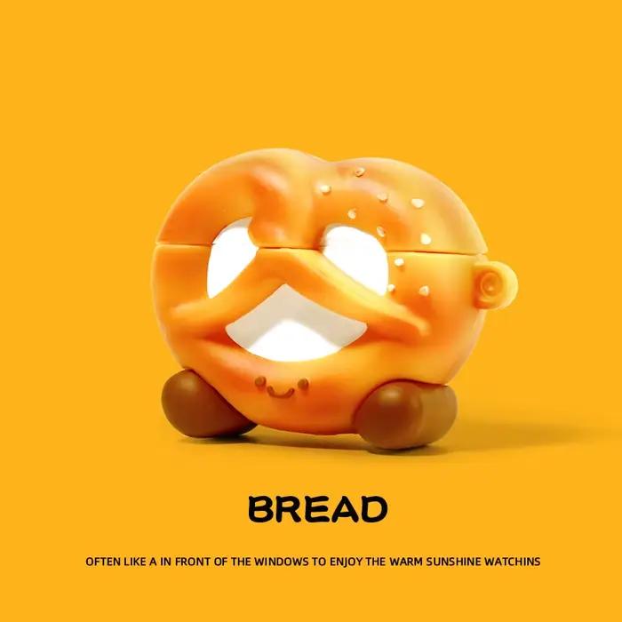3D biscuits au chocolat couverture de pain pour AirPods 4 2025 dessin animé mignon étui pour écouteurs