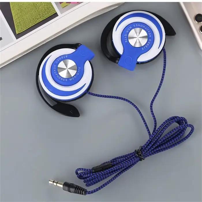 Casque filaire supra-auriculaire HIFI stéréo FM avec basses profondes pour le sport (course à pied) – Compatible téléphones/MP3/MP4
