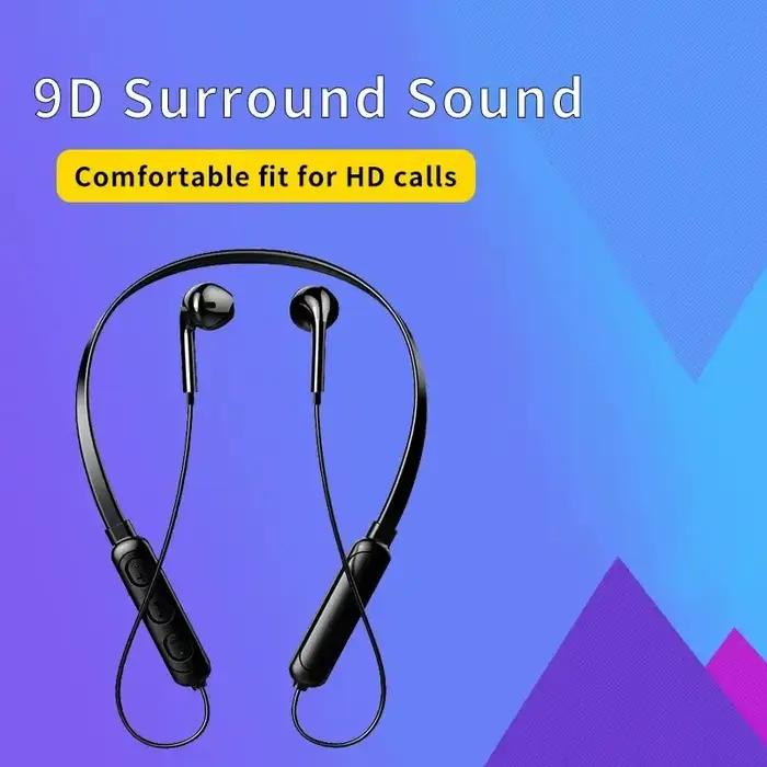 Écouteurs tour de cou Perfell Bluetooth 5.0 pour musique immersive et réduction du bruit, idéal pour activités sportives et utilisation quotidienne