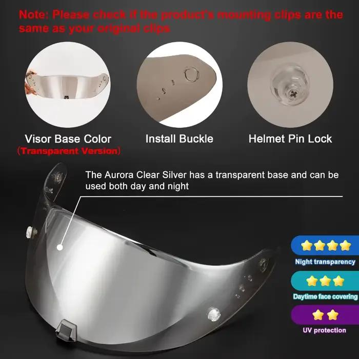 Visière de casque de moto teinte