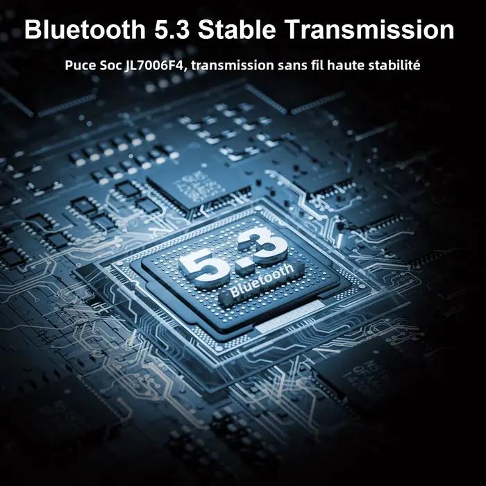 Ecouteurs sans fil sur l'oreille suppression du bruit ANC son naturel immersif audio spatial haute résolution 60 heures autonomie