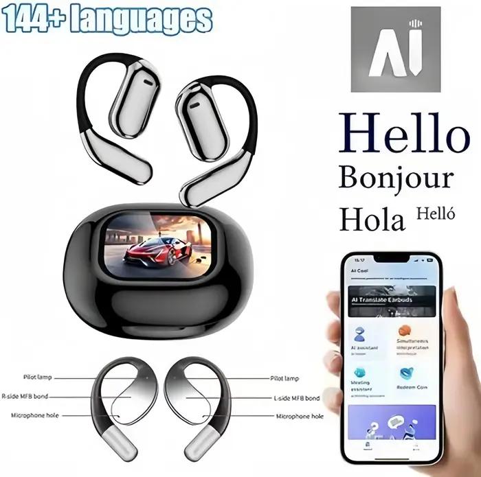 Écouteurs de traduction IA en temps réel pour 144 langues