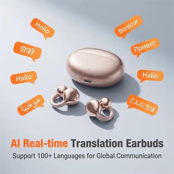 Écouteurs de traduction IA M110 : Traduction Bluetooth en temps réel
