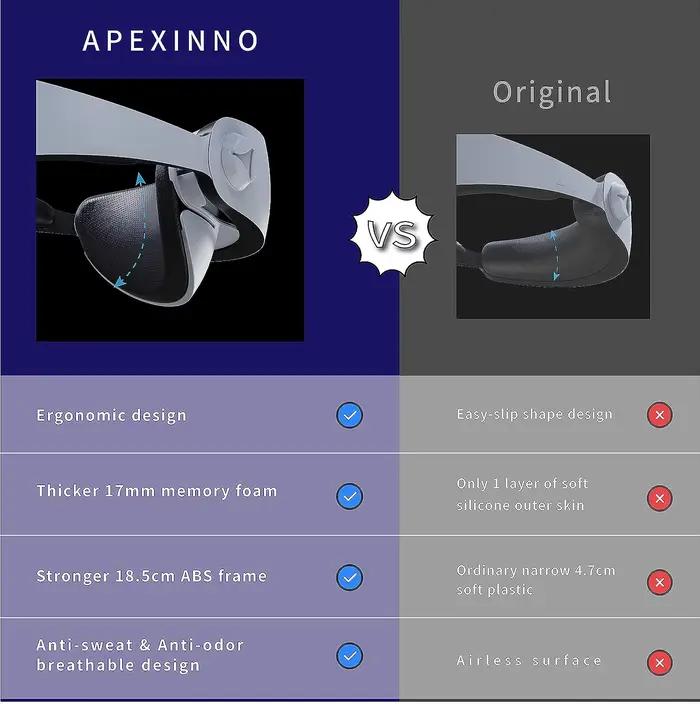 APEXINNO Coussin en mousse pour bandeau confortable pour casque PSVR2 et PS5 VR Améliorez votre PlayStation VR2 Expérience d'accessoires vr