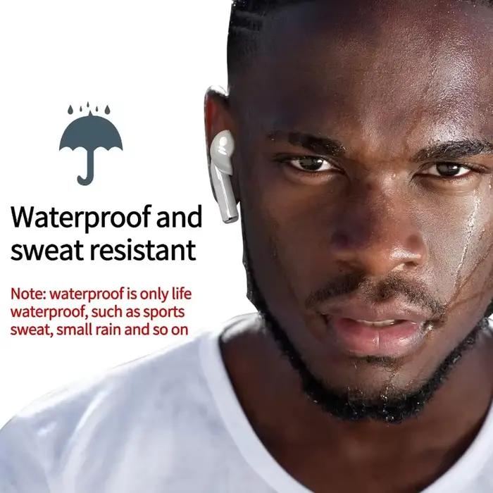 Ecouteurs sans fil intra-auriculaires double oreille pour le sport avec microphone isolation phonique et annulation active du bruit