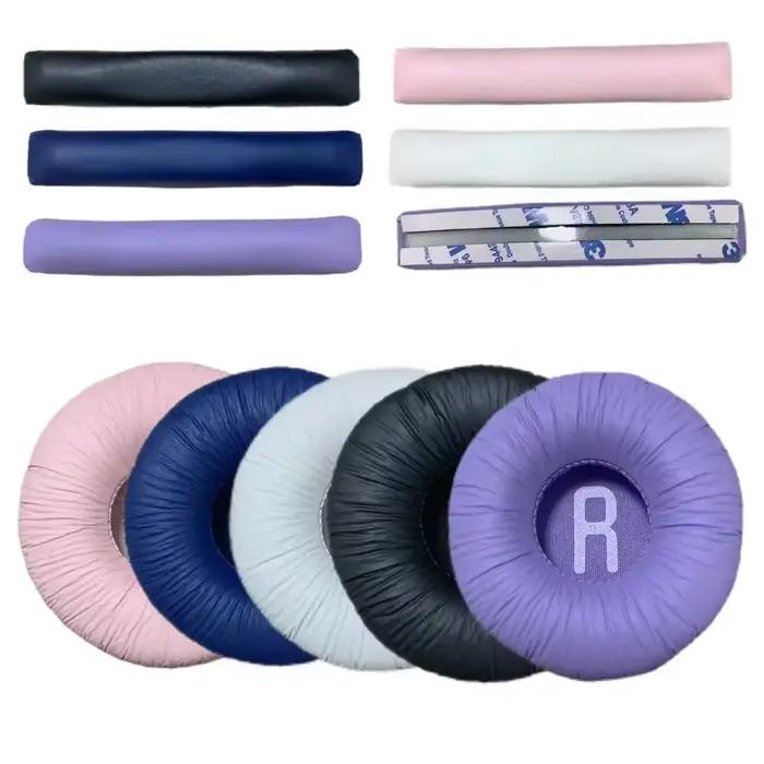 Oreillettes de remplacement en cuir mousse à mémoire de forme pour JBL JR300 Tune 500 BT et autres modèles compatibles pour femmes et hommes occasions spéciales concerts voyages