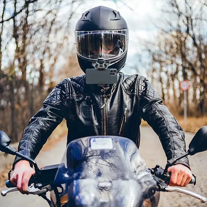 Support de téléphone pour casque de moto