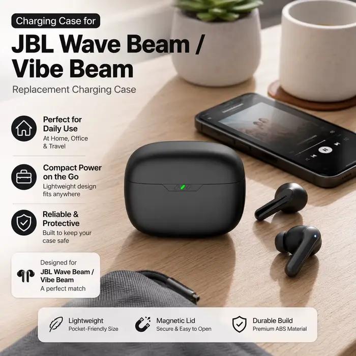 Étui de chargement de remplacement pour écouteurs JBL Wave Beam/Vibe