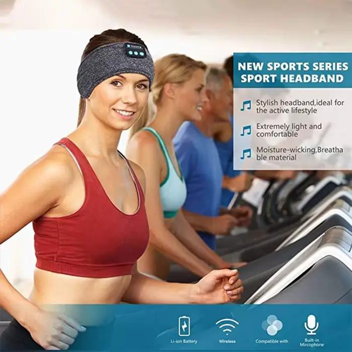 Casque Bluetooth sans fil bandeau de sport élastique sur l'oreille