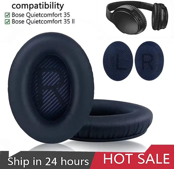 Oreillettes de remplacement pour Bose QC35 et QC35 II coussinets d'oreille en mousse à mémoire de forme en cuir pour une écoute confortable et qualitative occasions quotidiennes à offrir
