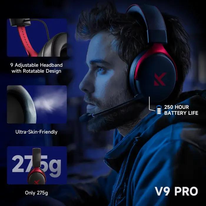 Casque de jeu MCHOSE V9 Pro sans fil