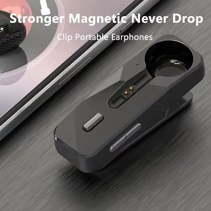 Casque Bluetooth 5.1 sans fil écouteur d'affaires avec microphone HD rappel de vibrations crochet d'oreille pour sport et conduite
