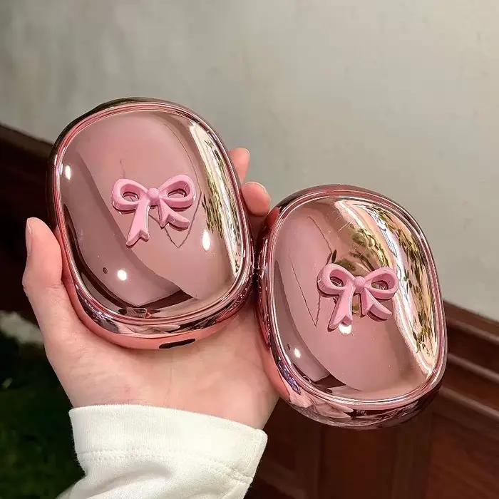INS-Étui de protection pour écouteurs Apple AirPods Max, casque galvanisé, arc 3D rose, sauna, mode, Max2