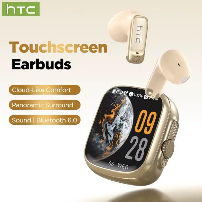 Écouteurs traducteurs IA HTC NE72 TWS à oreille ouverte