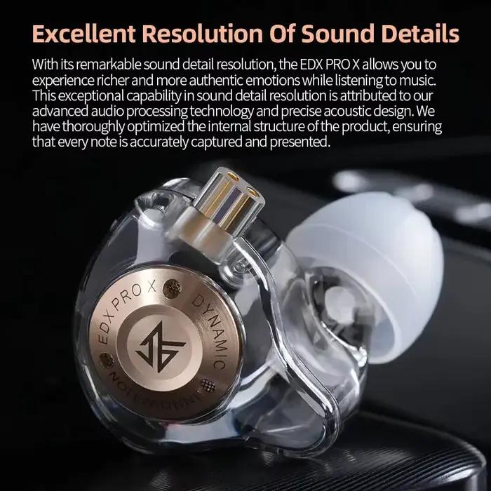 KZ EDX PRO X écouteurs filaires HIFI stéréo basse musique