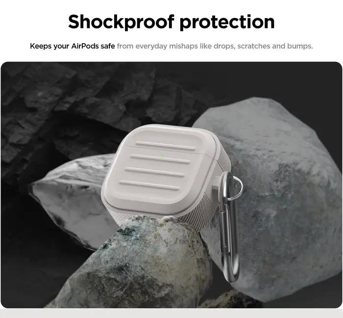 Étui de protection en silicone souple pour AirPods Pro avec boucle porte-clés