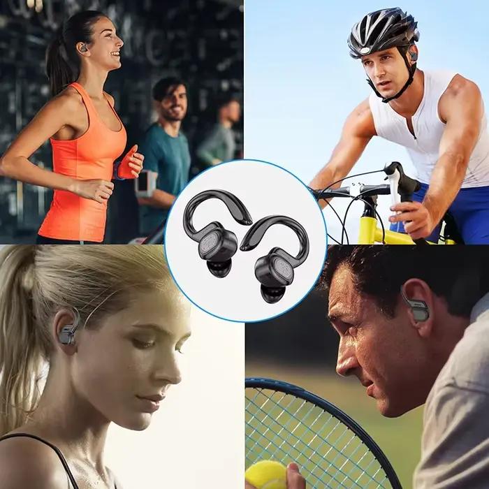 Écouteurs sportifs sans fil Bluetooth 5.3 avec crochets d'oreille